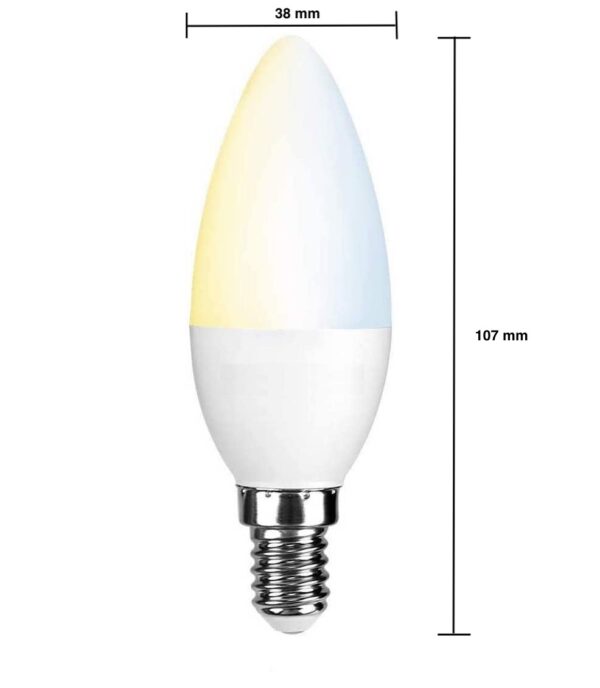 Voordeelpak 10 stuks - E14 WiFi LED kaarsLamp - 5W vervangt 41W