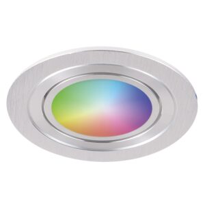 WiFi LED inbouwspot Aluminium - GU10 4,5W - RGB+CCT alle lichtkleuren