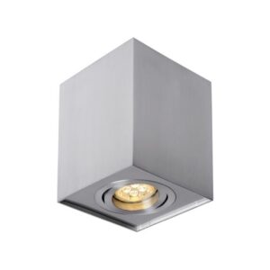 LED plafondspot - Cube vierkant - Zilver Aluminium - met GU10 fitting