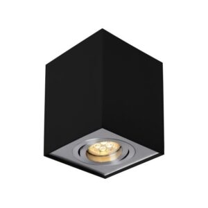 LED plafondspot - Cube vierkant - zwart Aluminium - met GU10 fitting