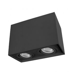 LED plafondspot dubbel kantelbaar - Cube Zwart - GU10 fitting