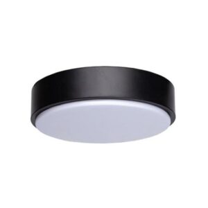 LED plafondlamp zwart rond- 12W vervangt 60W - 230x50mm - Lichtkleur optioneel