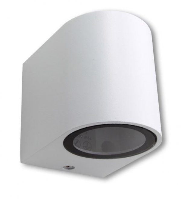 LED Wandlamp rond wit - GU10 fitting - IP44 - Geschikt voor 1 GU10 spots