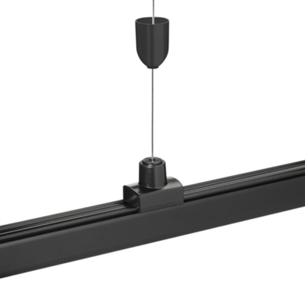 LED Railspot Track Ophangset - zwart - per staaldraad van 3 meter