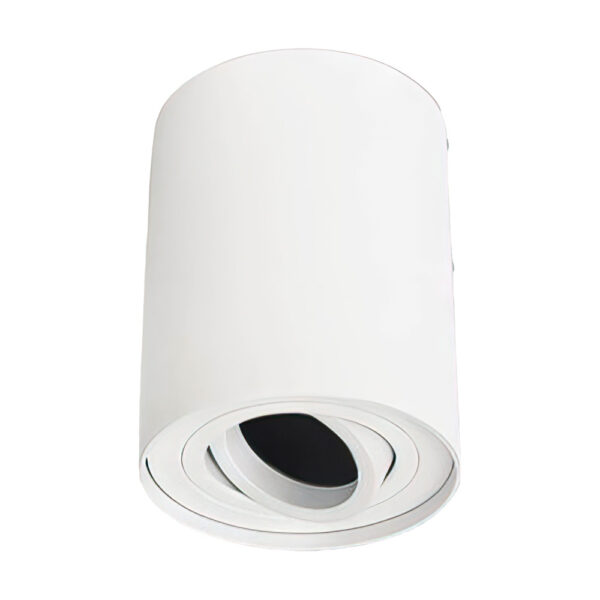 LED plafondspot - Tube rond - Wit - met GU10 fitting - kantelbaar - excl. LED spot