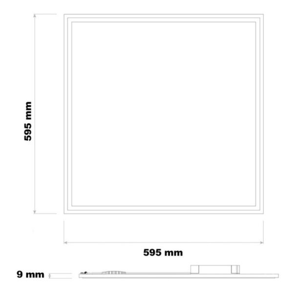 LED Paneel 60x60cm - 6000K 865 - 32W 3840lm - Flikkervrij