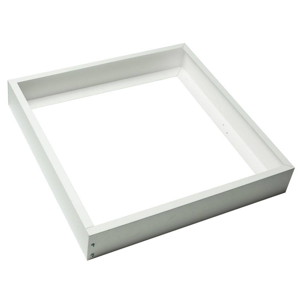 LED paneel opbouw - 30x30cm Framesysteem - Wit aluminium - 5cm hoog incl. schroeven