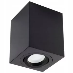 LED plafondspot - Cube vierkant - Zwart - met GU10 fitting - kantelbaar - excl. LED spot