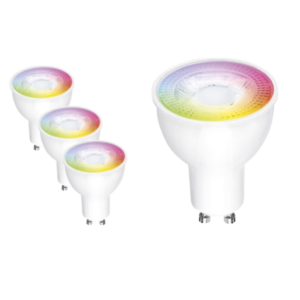 4-Pack WiFi LED Spots - 5W - RGB+CCT alle lichtkleuren - Bediening met de App