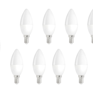 Spectrum Voordeelpak 10 stuks - E14 LED kaarslamp - 1W vervangt 10W - 3000K Warm wit licht