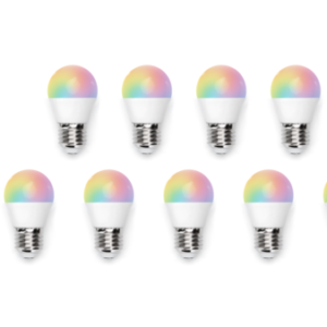 Aigosmart Voordeelpak 10 stuks - AigoSmart WiFi LED Lamp - E27 fitting - 6,5W - G45 - RGB+CCT alle lichtkleuren - Bediening met de App